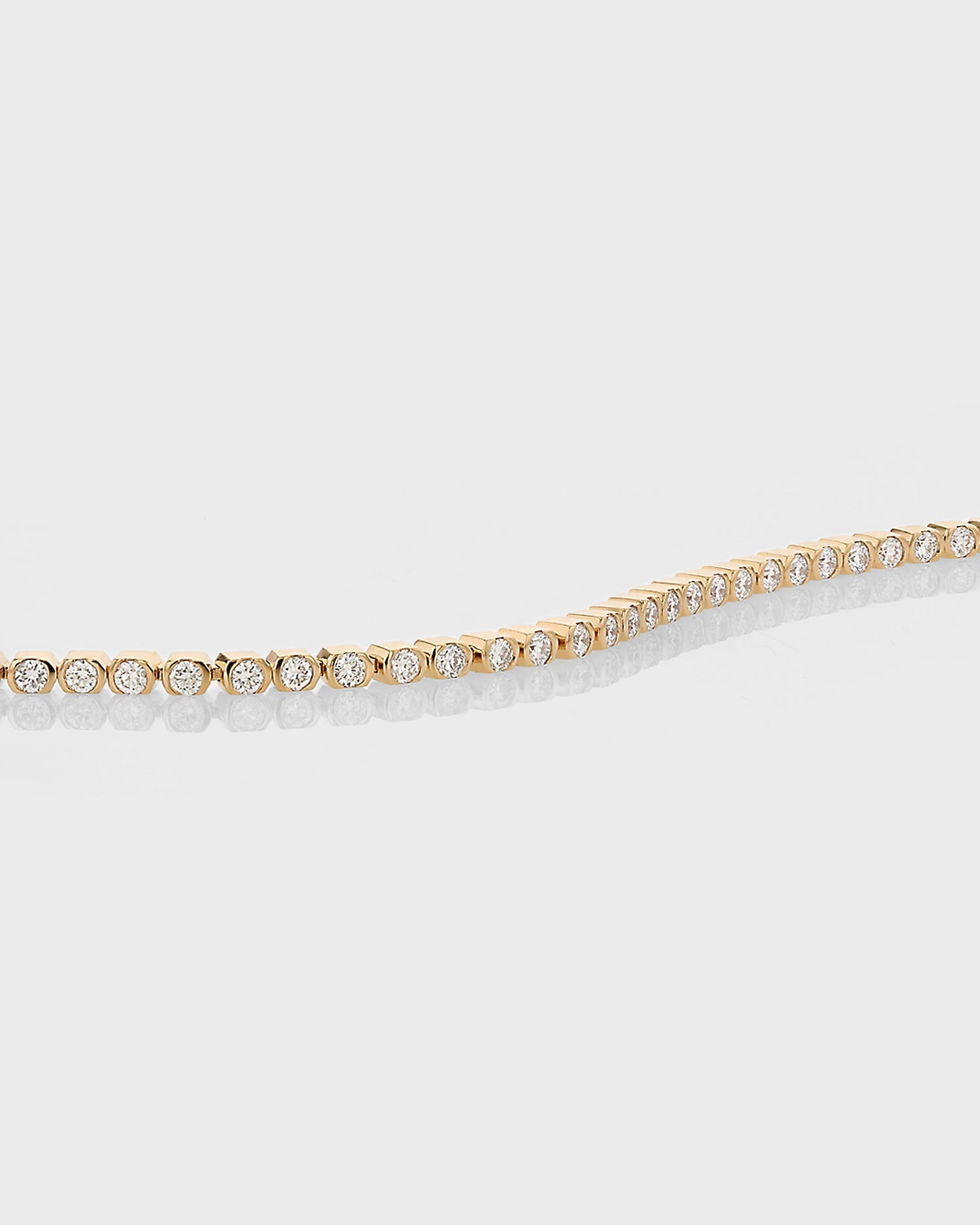 1 TCW Round Lab-Grown Diamond Tennis Bracelet in Gold 4