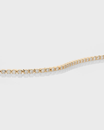 1 TCW Round Lab-Grown Diamond Tennis Bracelet in Gold 4