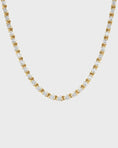 Load image into Gallery viewer, Radiant 3.0 TCW Round Cut Tennis Necklace in Gold
