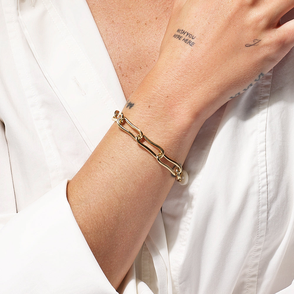 Pinched Paperclip Chain Bracelet 2