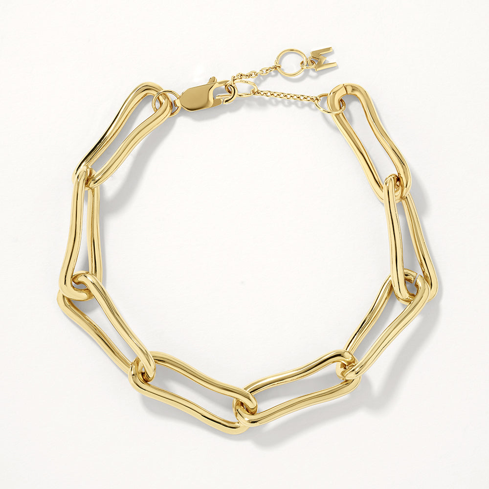 Pinched Paperclip Chain Bracelet 1