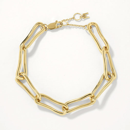 Pinched Paperclip Chain Bracelet