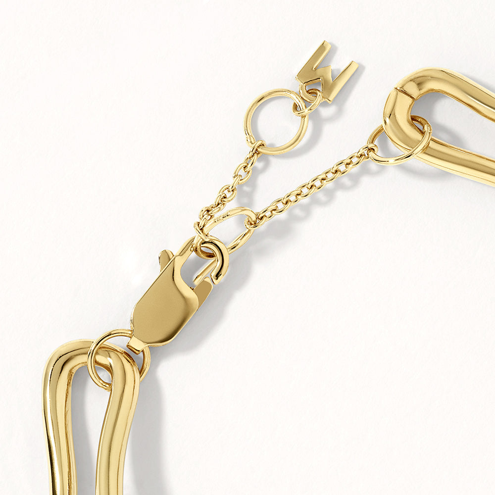 Pinched Paperclip Chain Bracelet