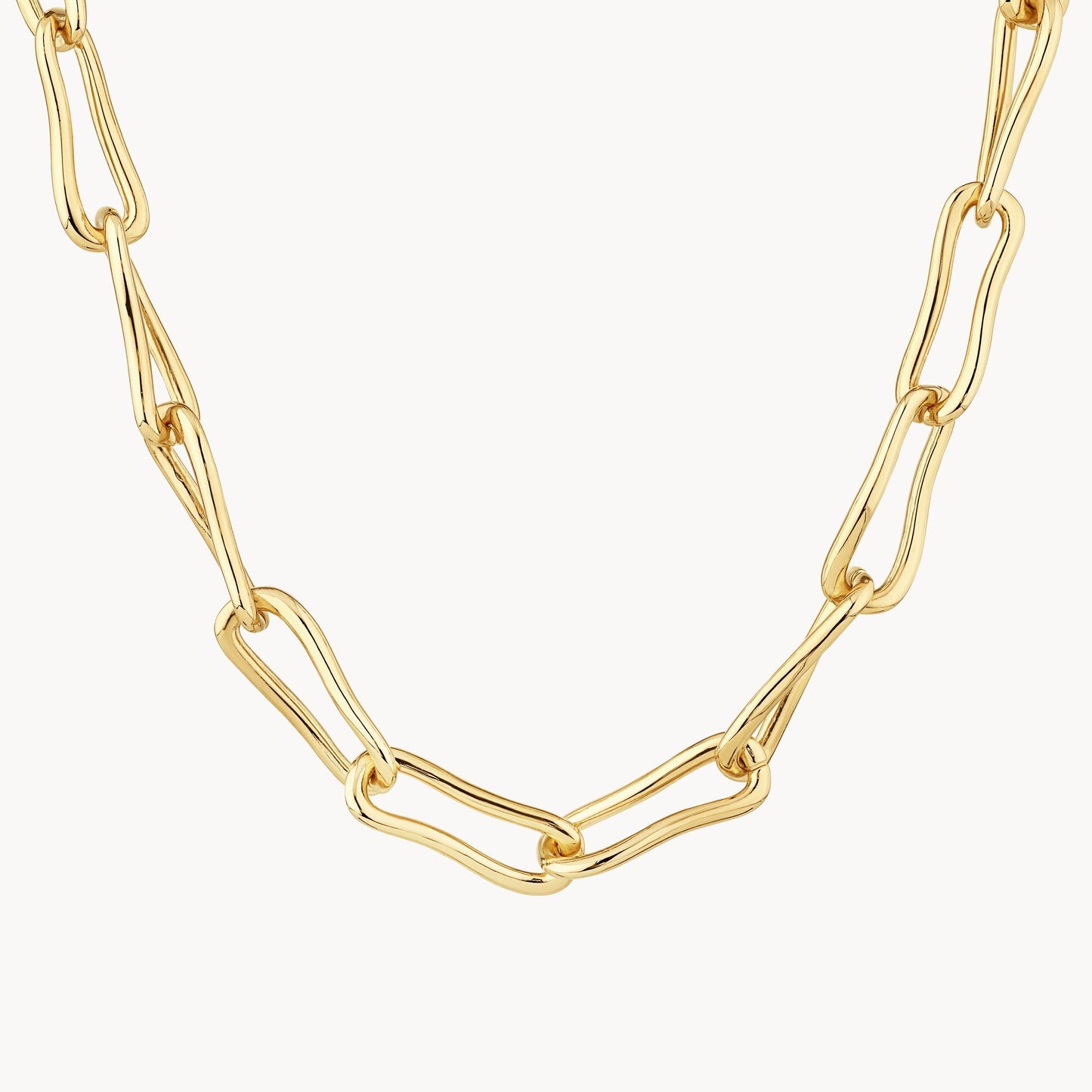 Golden Luxe Paperclip Link Necklace 1