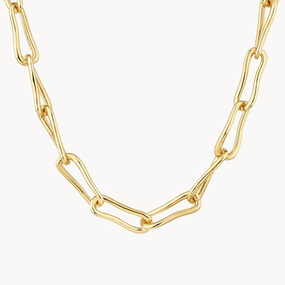 Golden Luxe Paperclip Link Necklace 1