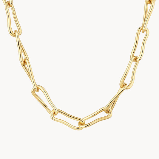 Golden Luxe Paperclip Link Necklace