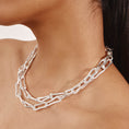 Load image into Gallery viewer, Pinched Paperclip Chain Necklace in Silver
