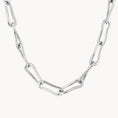 Load image into Gallery viewer, Pinched Paperclip Chain Necklace in Silver
