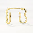 Load image into Gallery viewer, Elegant Wave Gold Hoop Earrings
