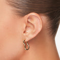 Load image into Gallery viewer, Elegant Wave Gold Hoop Earrings
