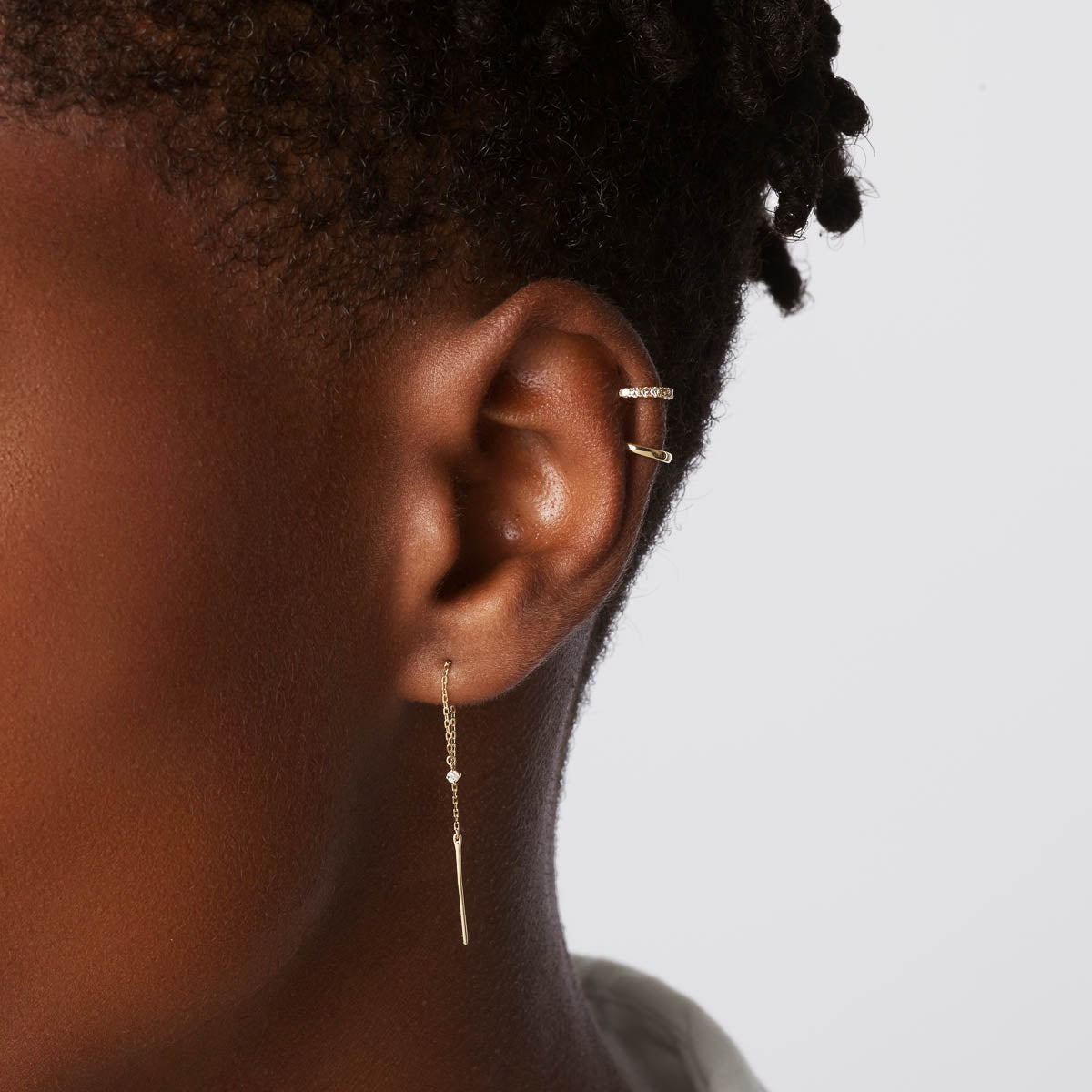 Plain Bar Single Ear Cuff Earrings