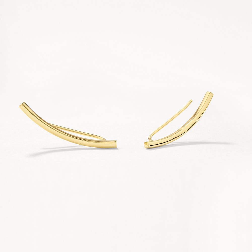 Plain Curve Climber Earrings 1