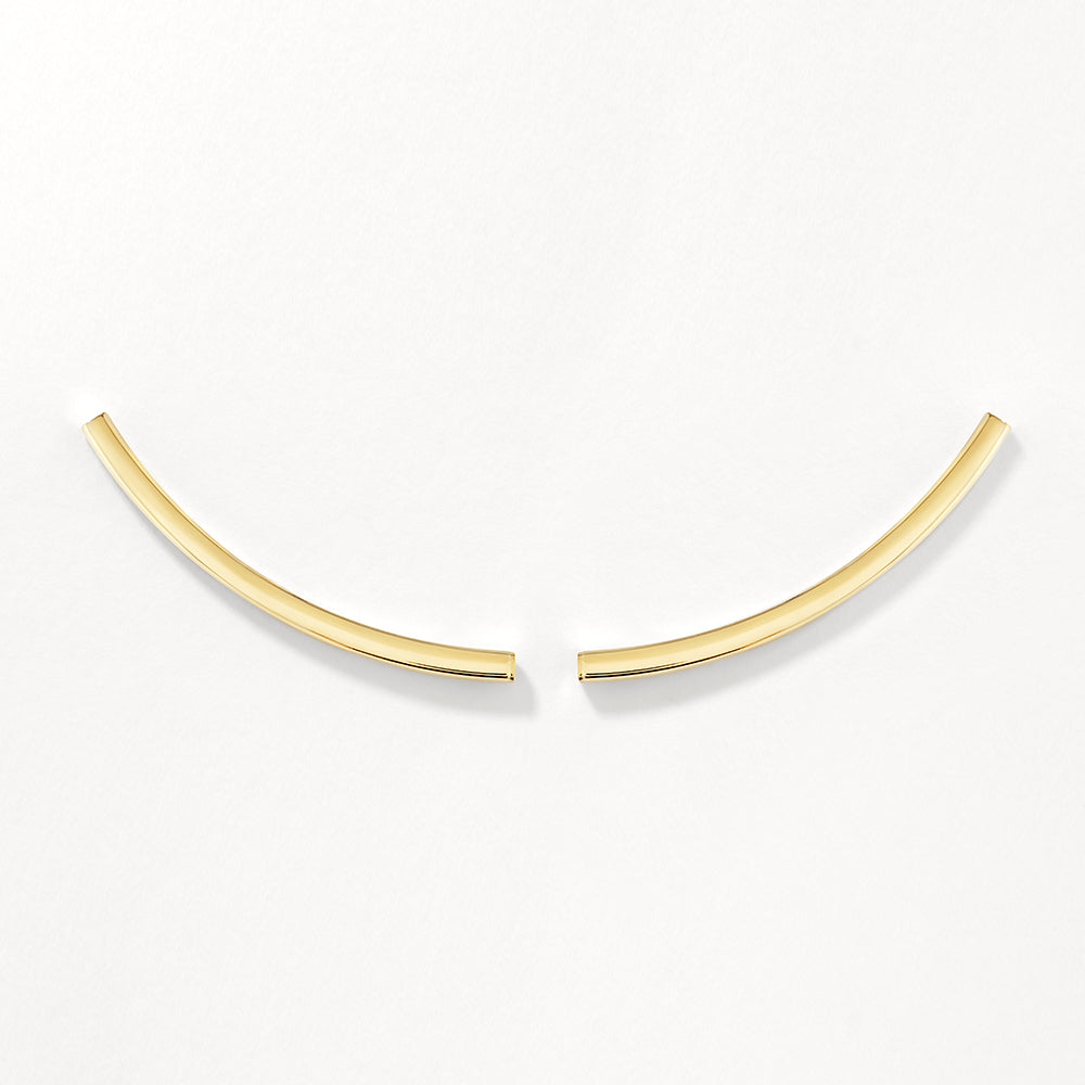 Plain Curve Climber Earrings