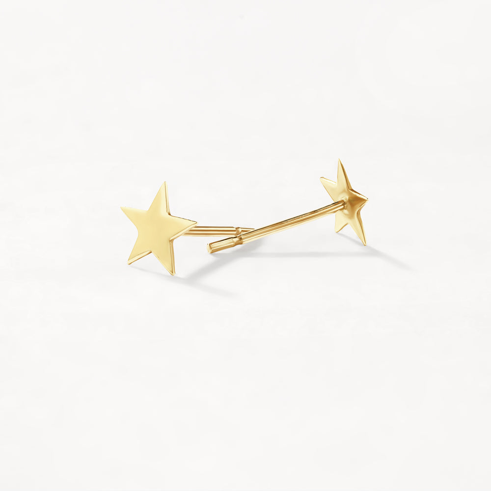 Plain Star Stud Earrings