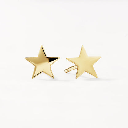 Plain Star Stud Earrings 1