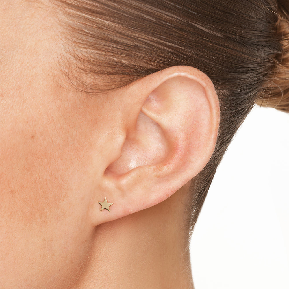 Plain Star Stud Earrings 2