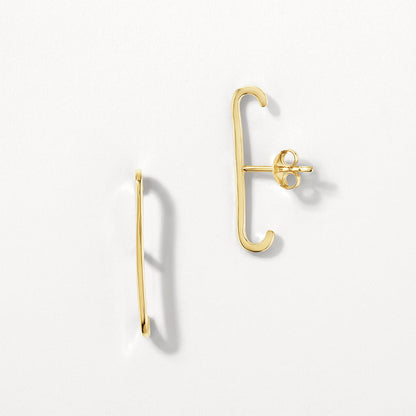 Plain Suspender Cuff Stud Earrings 1