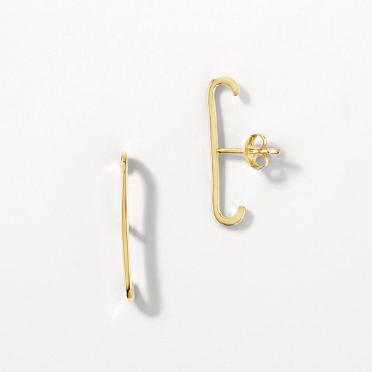 Plain Suspender Cuff Stud Earrings