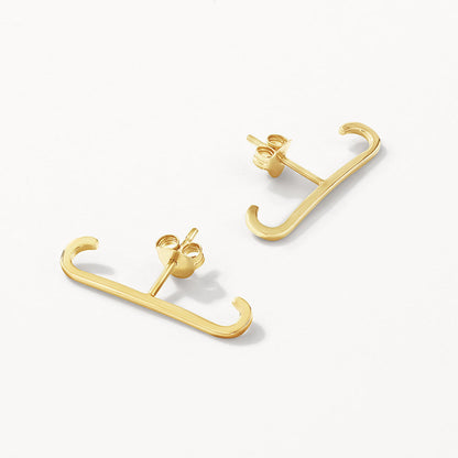 Plain Suspender Cuff Stud Earrings 4