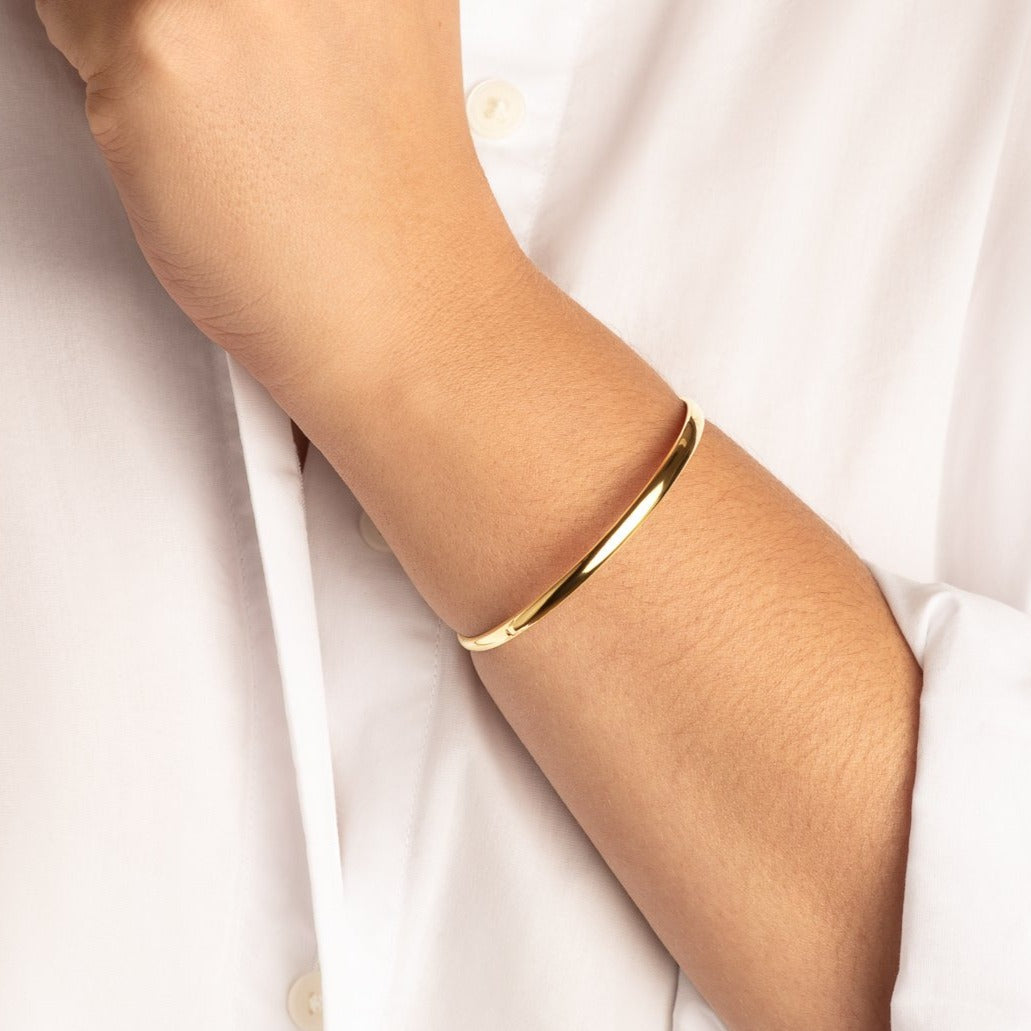 Polished Plain Bangle Bracelet