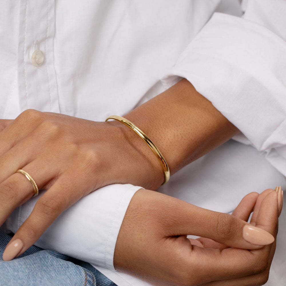Polished Plain Bangle Bracelets 8
