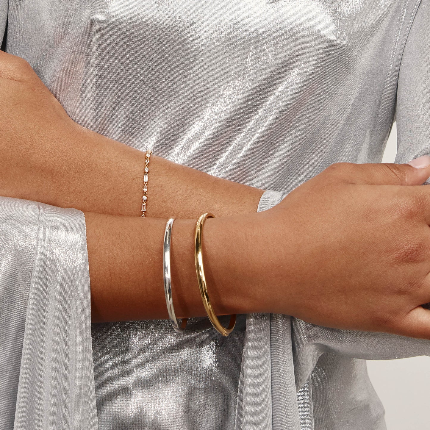 Polished Plain Bangle Bracelets 3