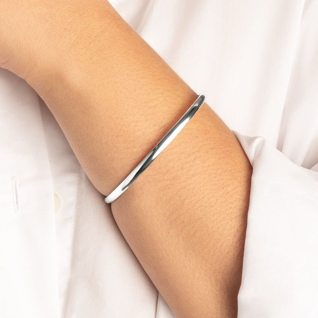 Polished Plain Bangle Bracelet