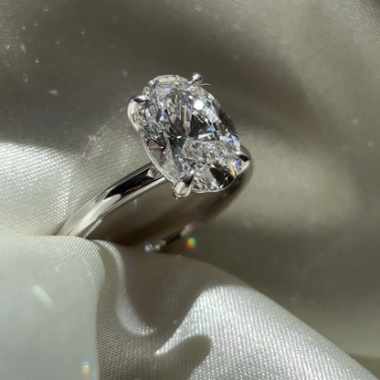 Solitaire- 2.3 CT Oval Moissanite Engagement Ring