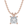 Load image into Gallery viewer, Radiant 1.0 CT Princess Cut Lab-Grown Diamond Solitaire Necklace
