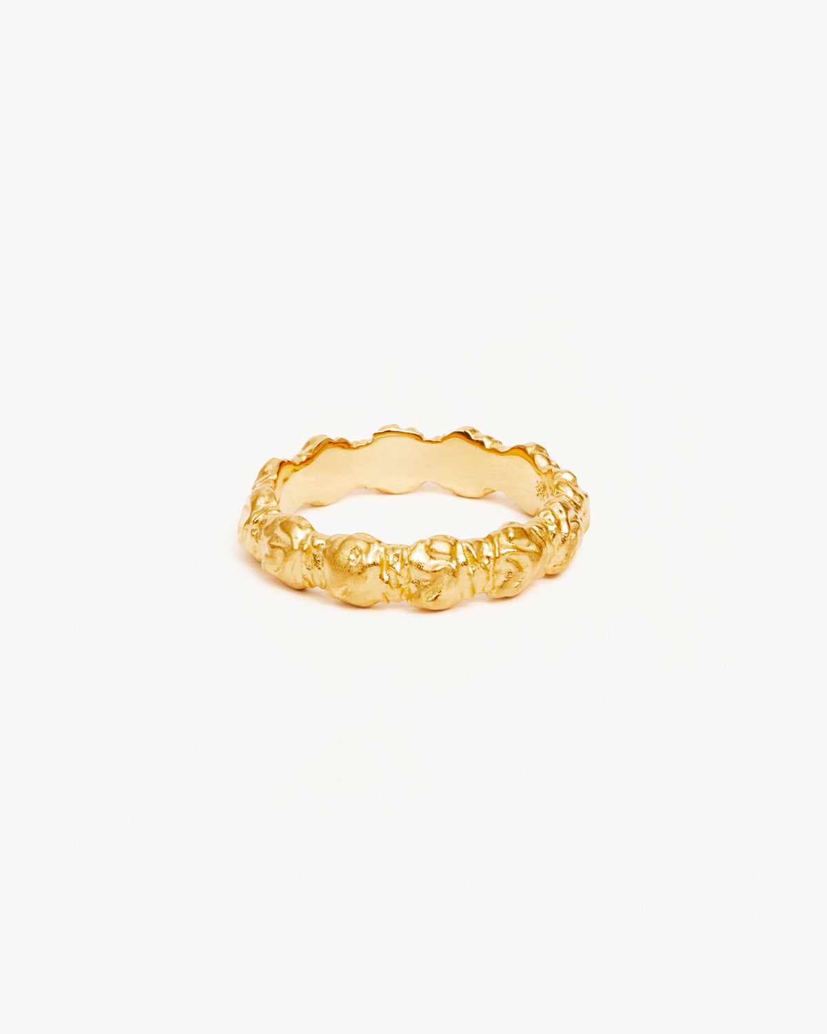 Rugged Elegance Gold Textured Wedding Band