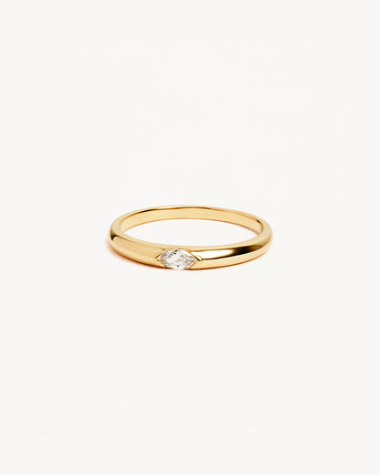 Elegant 0.12 TCW Marquise Lab Grown Diamond Solitaire Wedding Band 1