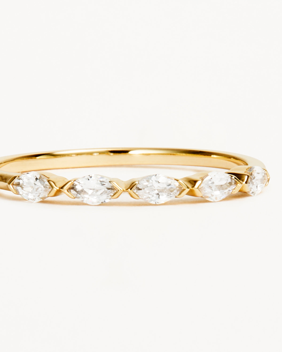 Marquise Half Eternity Lab Grown Diamond Band - 0.065 TCW