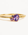 Load image into Gallery viewer, 1.0 CT Oval Cluster Purple Amethyst Engagement Ring
