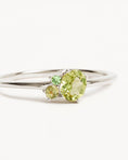 Load image into Gallery viewer, 1.0 CT Oval Green Amethyst Lab Grown Diamond Cluster Engagement Ring
