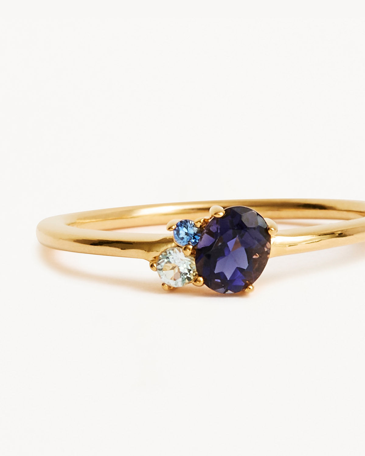 1.0 CT Oval Violet Amethyst Lab Grown Diamond Cluster Ring 3