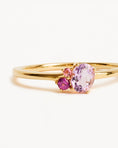 Load image into Gallery viewer, 1.0 CT Oval Pink Amethyst and Lab Grown Diamond Gold Ring
