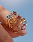 Load image into Gallery viewer, 1.0 CT Oval Pink Amethyst and Lab Grown Diamond Gold Ring
