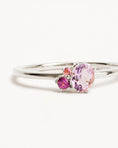 Load image into Gallery viewer, 1.0 CT Oval Pink Amethyst Cluster Engagement Ring with Lab Grown Diamonds
