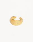 Load image into Gallery viewer, Elegant Gold Textured Half Open Band Ring
