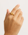 Load image into Gallery viewer, 1.0 CT Oval Yellow Sapphire & Lab Grown Diamond Bezel-Set Engagement Ring
