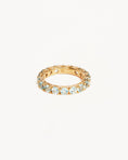 Load image into Gallery viewer, 2.0 TCW Round Blue Topaz Lab-Grown Diamond Eternity Wedding Band 2
