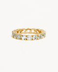 Load image into Gallery viewer, 2.0 TCW Round Blue Topaz Lab-Grown Diamond Eternity Wedding Band 1
