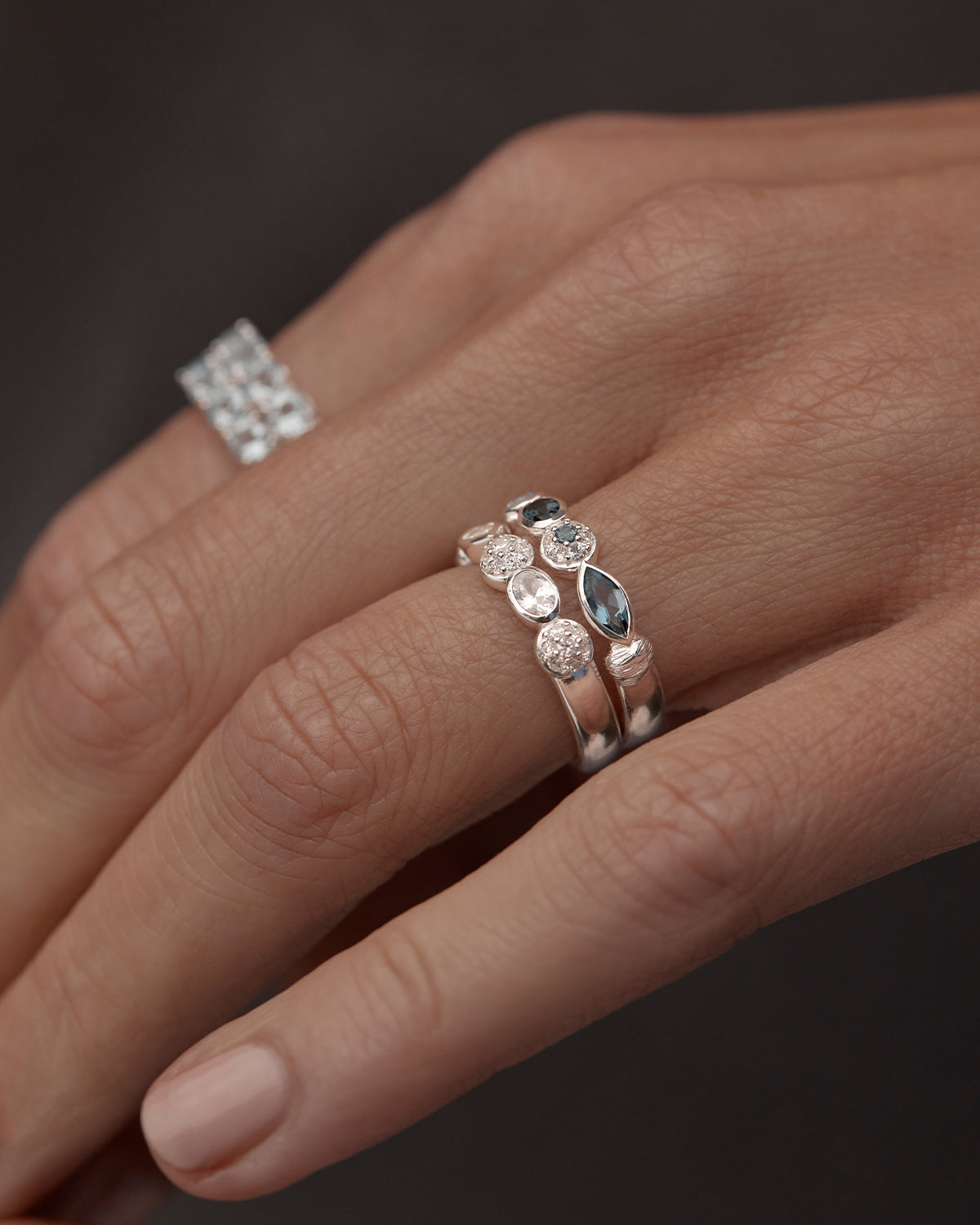 1.50 TCW Marquise Lab-Grown Diamond Cluster Wedding Band 4