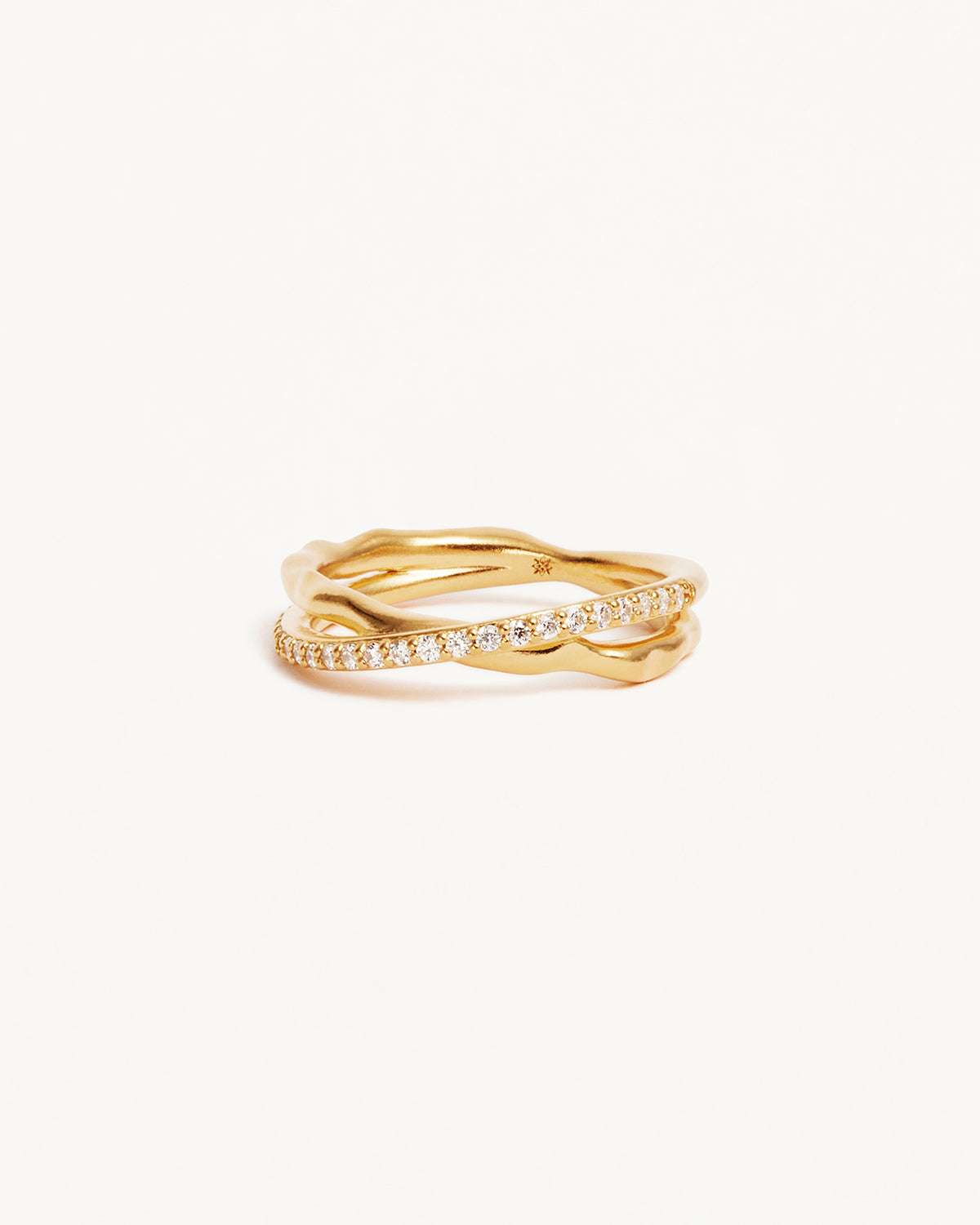 1.0 TCW Round Lab Grown Diamond Twisted Gold Wedding Band 1