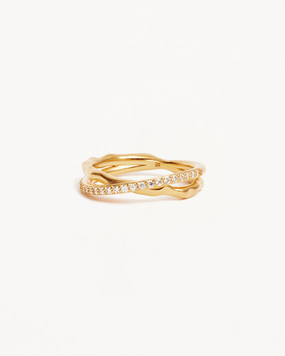 1.0 TCW Round Lab Grown Diamond Twisted Gold Wedding Band 1