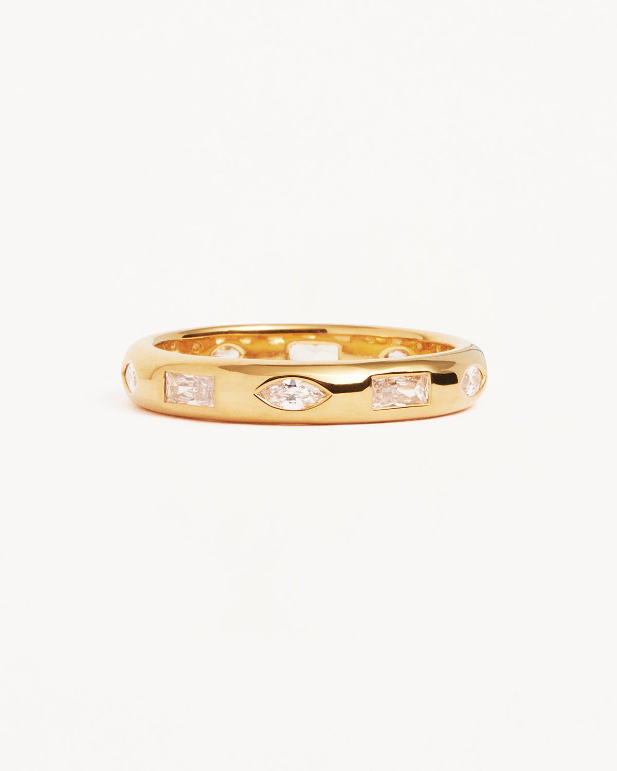 Eternal Elegance: Lab Grown Baguette & Marquis Diamond Wedding Band