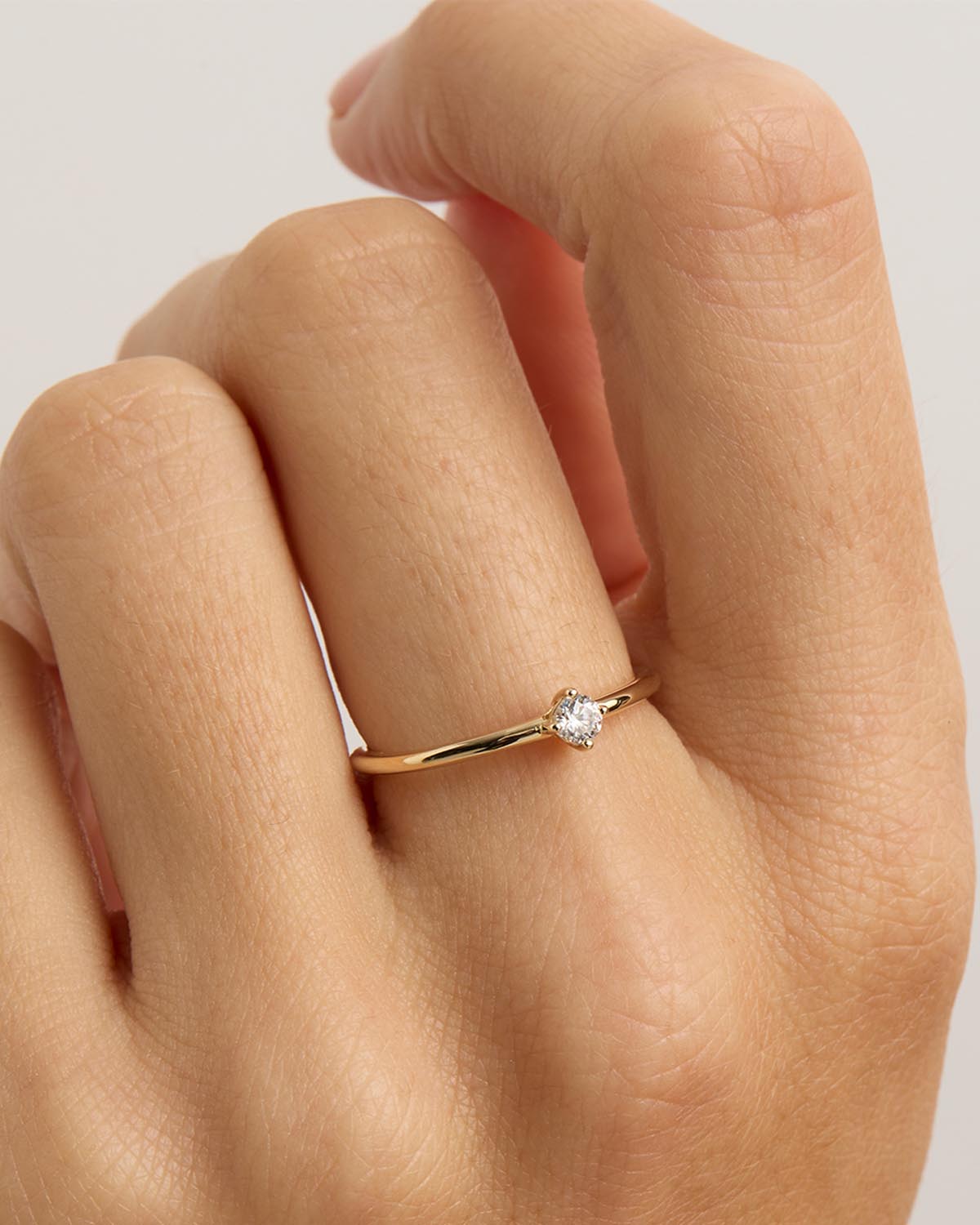 Eternal Elegance: 0.11 TCW Round Lab-Grown Diamond Solitaire Band