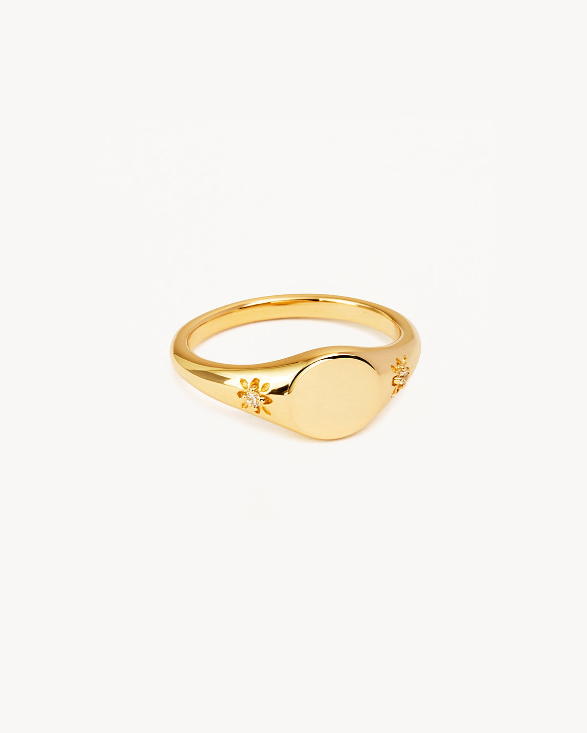 Elegant 0.022 TCW Round Lab-Grown Diamond Signet Wedding Band 1