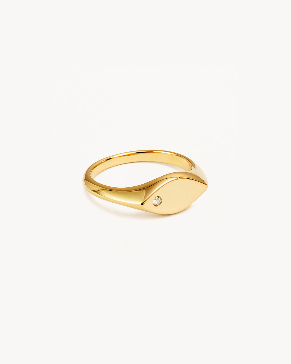 Elegant Thick Petal Band with 0.015 TCW Round Lab-Grown Diamond 1