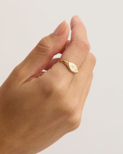 Elegant Thick Petal Band with 0.015 TCW Round Lab-Grown Diamond 3